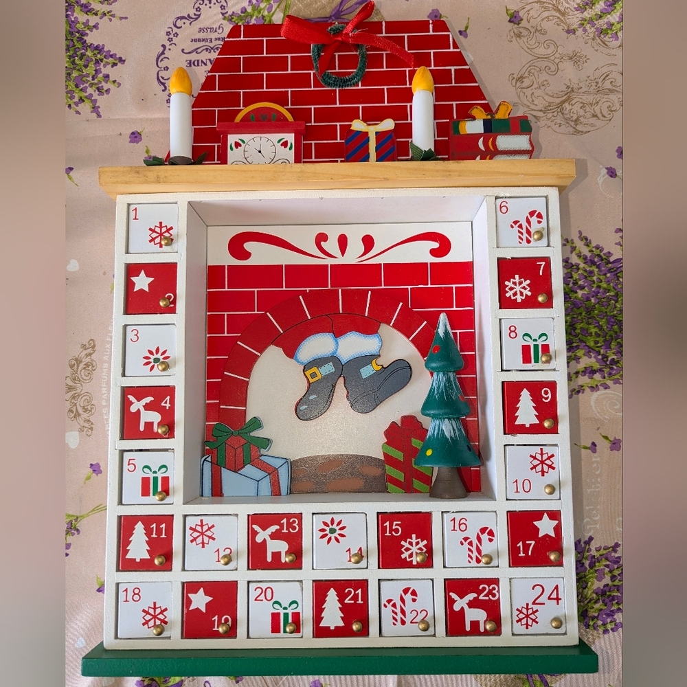 Kurt Adler Red and White Advent Calendar
